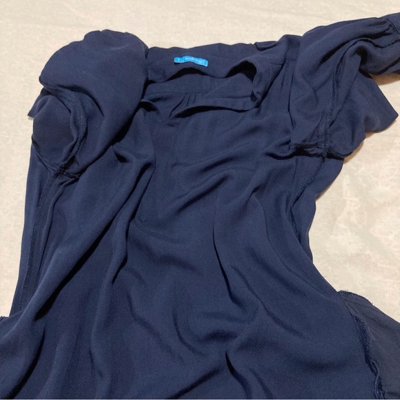 J. McLaughlin Navy Blue Shift Dress | 3/4 Sleeves | Summer Staple - Picture 9 of 13